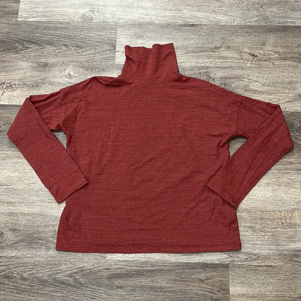 Madewell Burnt Red Long Sleeve Turtleneck Size Small